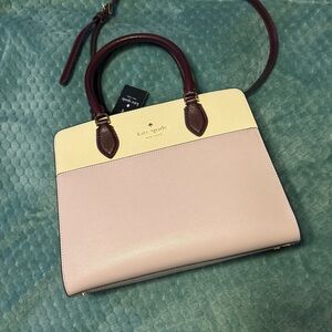 Kate Spade White and Burgundy Women's Bag